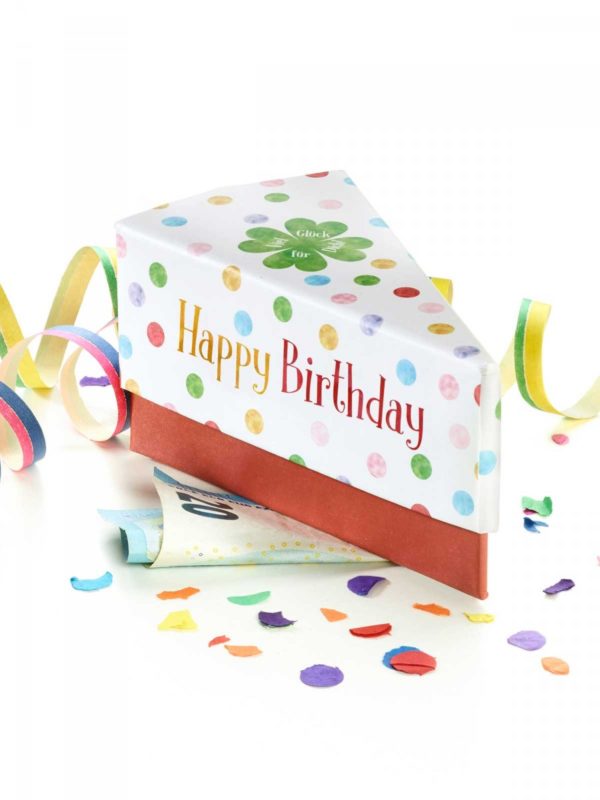 Tortenstück „Happy Birthday“