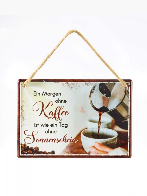 Metallschild „Kaffee“