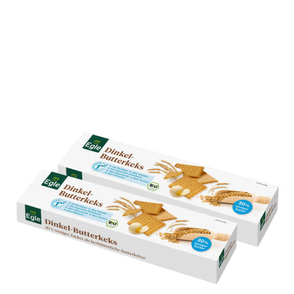 Bio Dinkel Butterkekse, 2 x 200 g