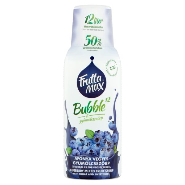 FruttaMax Heidelbeeren Sirup 500ml, Bubble 50% Fruchtanteil