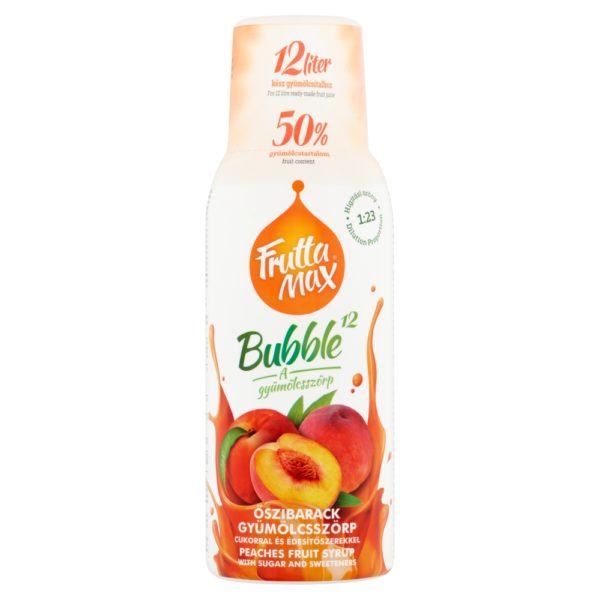FruttaMax Pfirsich Sirup 500ml,Bubble 50% Fruchtanteil