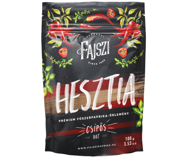 ”Hesztia” PREMIUM paprikapulver - 100g "SCHARF", FAJSZI