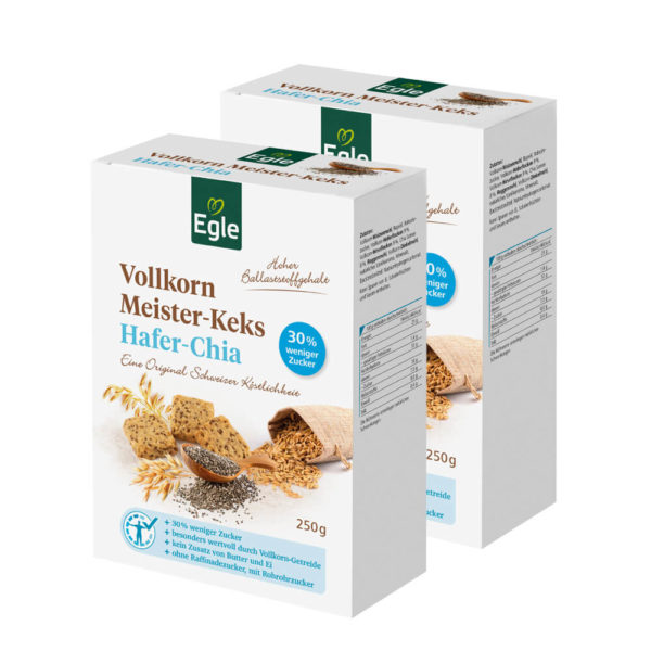 Vollkorn Meister-Keks Hafer-Chia 2 x 250 g