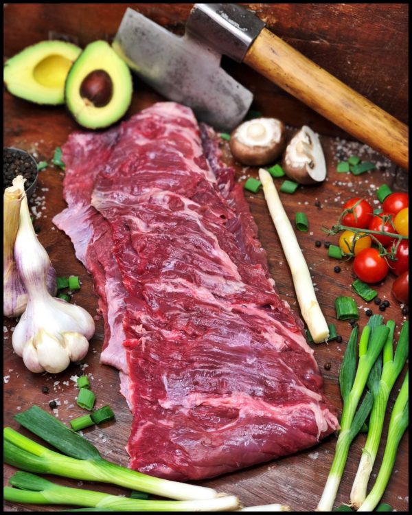 Prime Auslese! Inside Skirt Steak vom Black Angus, Wet Aged, Kronenfleisch