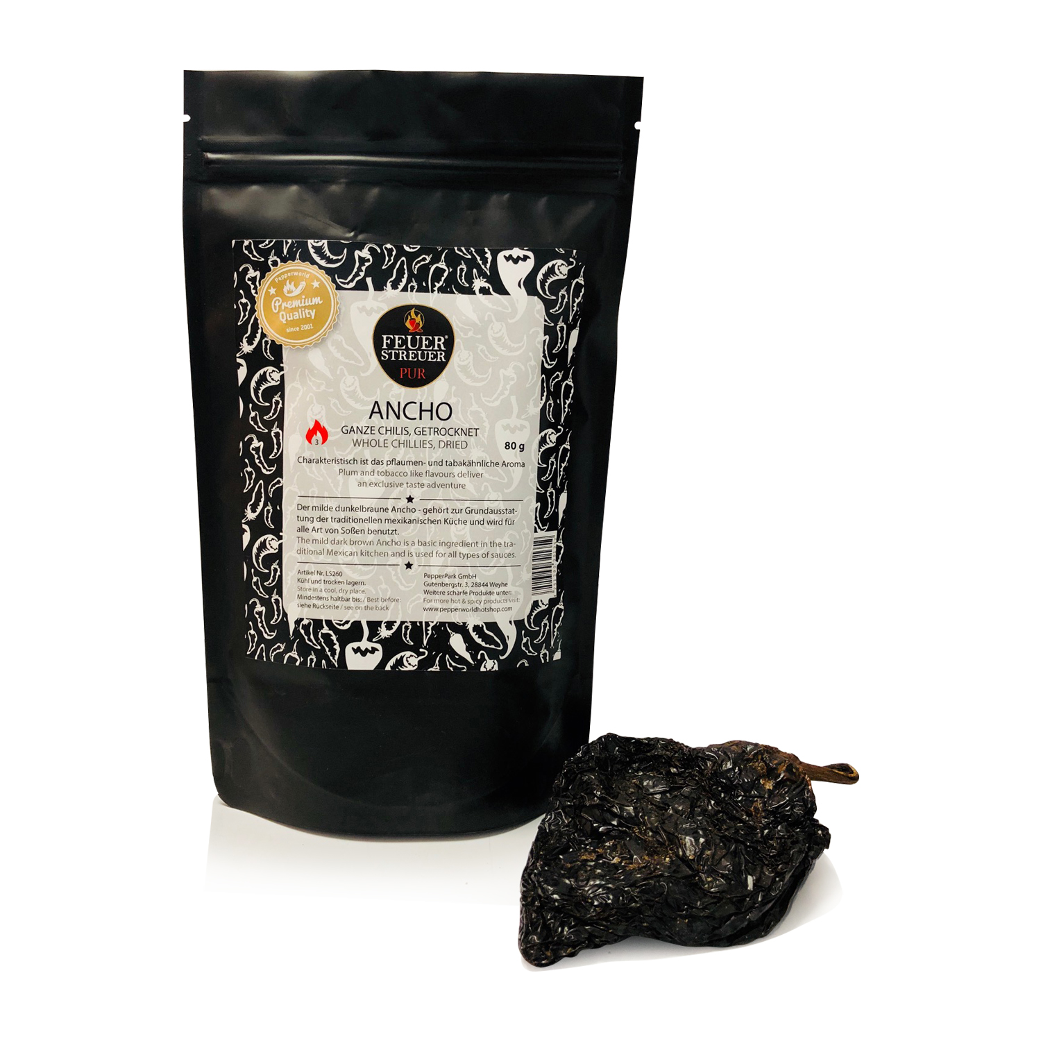 Ancho Chili, getrocknet - FeuerStreuer Pur