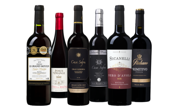 Ein Weinpaket voller Medaillen - die Weinbörse