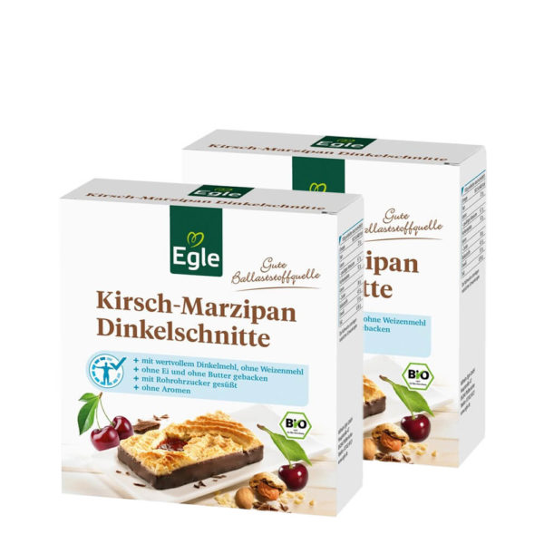 Bio Kirsch-Marzipan-Dinkelschnitte, 4 x 75 g