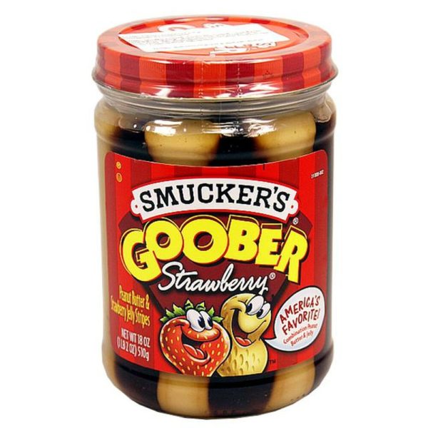 8,43 €/kg Smuckers Goober Strawberry - Peanut Butter & Strawberry Stripes