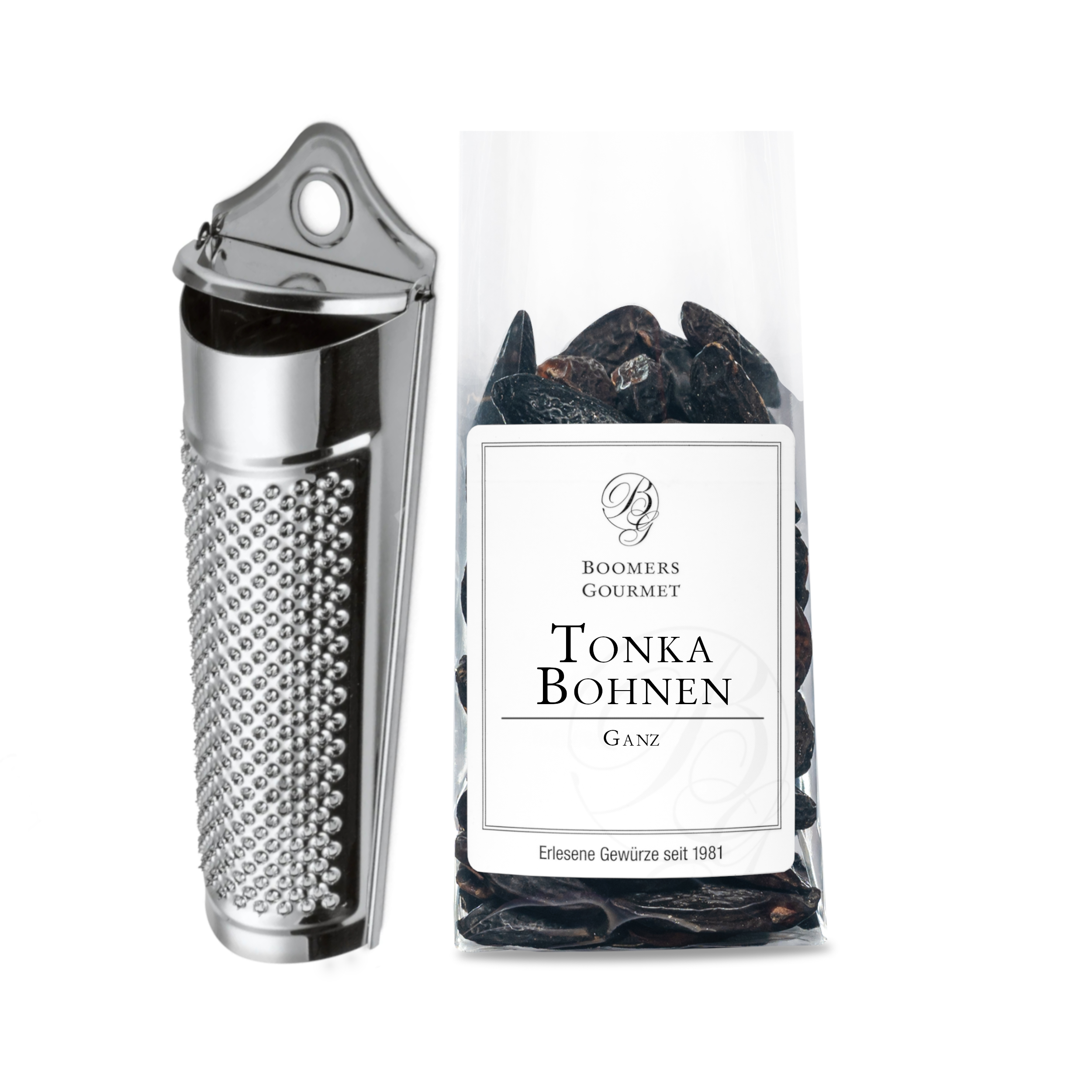 Premium Tonkabohnen mit Reibe